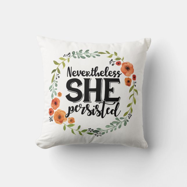 Lustig dennoch bestand sie niedliches Vintages Kissen (Vorderseite)