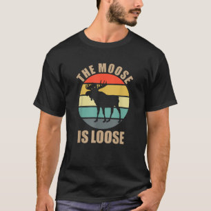 Lustig Der Elch Ist Locker Vintage Retro Geschenk T-Shirt