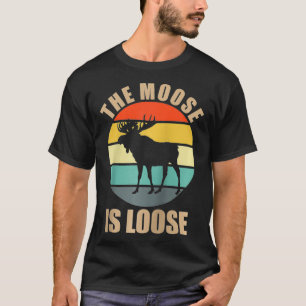 Lustig Der Elch Ist Locker Vintage Retro Geschenk T-Shirt