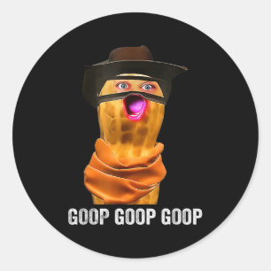 Lustig Der Verbrannte Erdnuss-Goop-Bungulator Runder Aufkleber