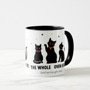 Lustig Die ganze Hexenzunft ist hier Schwarze Katz Tasse
