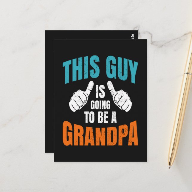 Lustig dieser Typ wird ein Opa Postkarte (Vorderseite/Rückseite Beispiel)