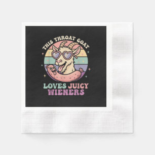 Lustig Dieses Kehlkopf Ziege Liebt Saftige Würstch Serviette