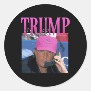 Lustig Donald Trump Vermisst Ihr Mich Schon Y2k Re Runder Aufkleber
