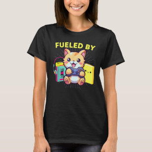 Lustig Durch Gamer-Katze Bücher Lesend & Die 80er T-Shirt