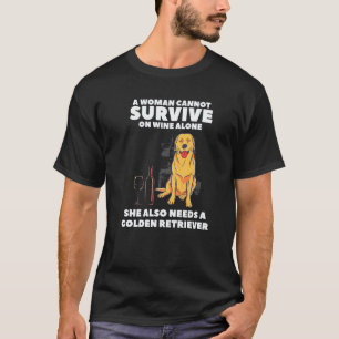 Lustig Eine Frau Kann Nicht Alleine Von Wein Überl T-Shirt