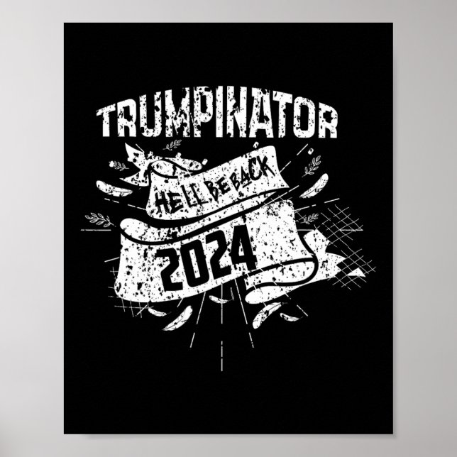 Lustig Er Wird Ck Trump Trumpinator Unterstützer S Poster (Vorne)