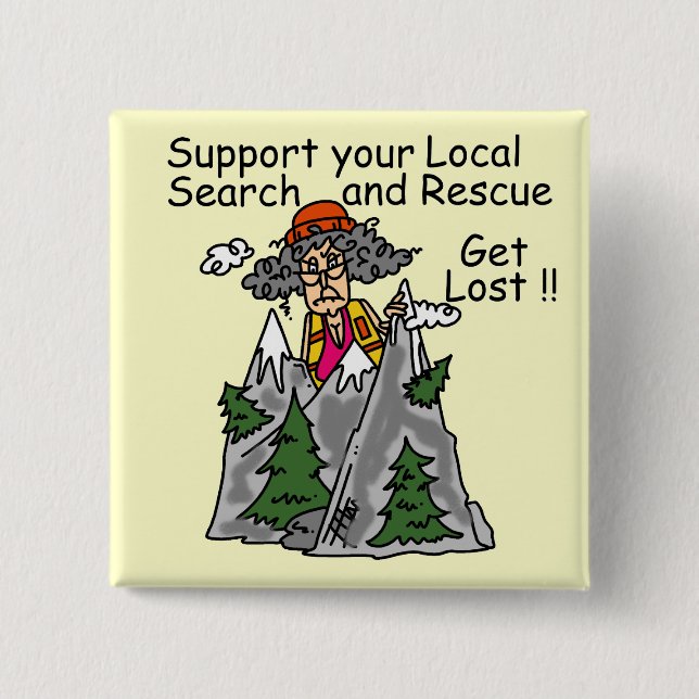 Lustig erhalten Sie verloren Button (Vorderseite)