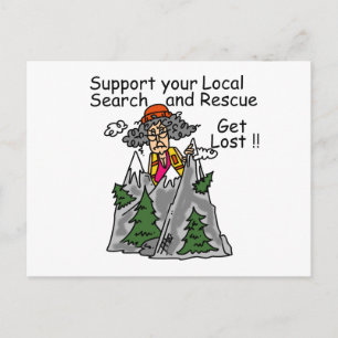 Lustig erhalten Sie verloren Postkarte