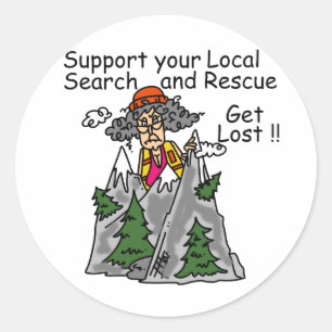 Lustig erhalten Sie verloren Runder Aufkleber