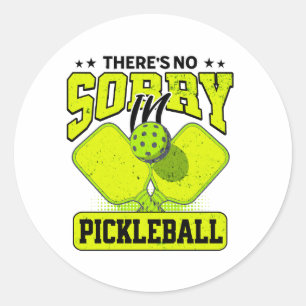 Lustig, es gibt kein Sorry im Pickleball Vintage Runder Aufkleber