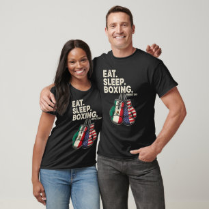 Lustig Essen Schlafen Wiederholen Boxen T-Shirt