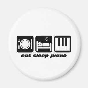 Lustig essen Sie Schlafklavier Magnet