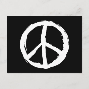 lustig expressionistisch PEACE SIGN   Postkarte