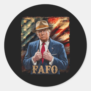 Lustig Fafo Trump Fafo Amerikanisch Usa _4 Runder Aufkleber
