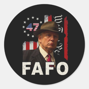 Lustig Fafo Trump Fafo Amerikanisch Usa Für Männer Runder Aufkleber