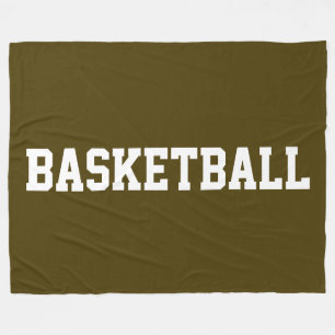 Lustig fette weiße BASKETBALL-Schrift auf athletis Fleecedecke