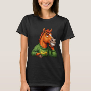 Lustig für Lunar-Pferd Festliches Cartoon Premium T-Shirt