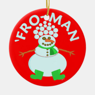 Lustig 'für Schneemann-Weihnachten Keramik Ornament
