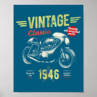 Lustig Geboren 1946 Vintage Retro Motorrad