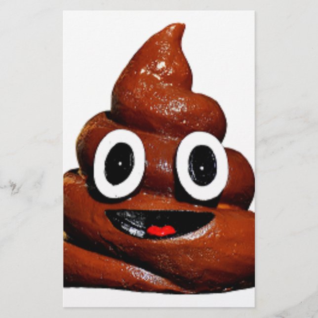 lustig gekackt Emoji Briefpapier (Vorderseite)