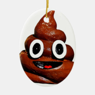 lustig gekackt Emoji Keramikornament
