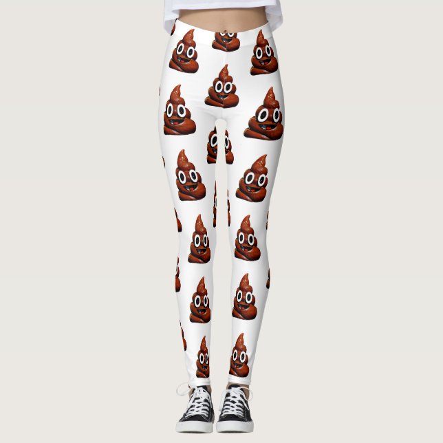 lustig gekackt Emoji-Leggings Leggings (Vorderseite)
