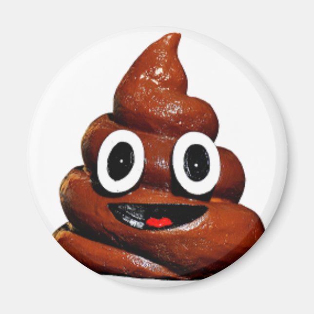 lustig gekackt Emoji Magnet (Vorne)