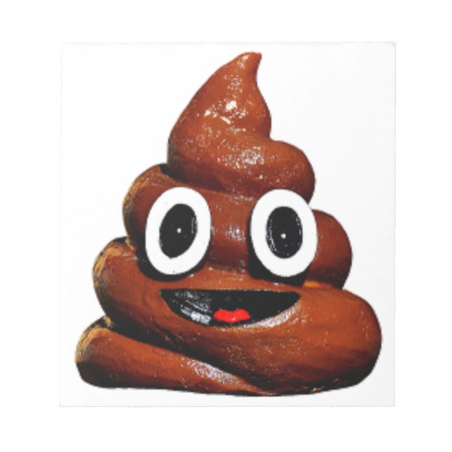 lustig gekackt Emoji Notizblock (Vorderseite)