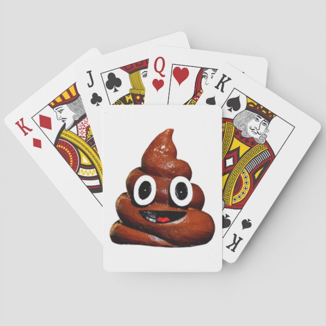 lustig gekackt Emoji Spielkarten (Rückseite)