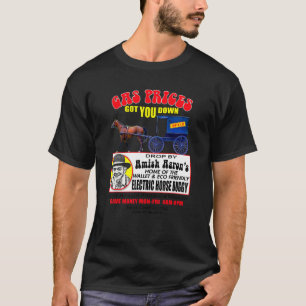 Lustig Geld Sparen Amish Aaron's Elektrisches Pfer T-Shirt