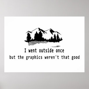 Lustig ging Grafik-Computerspiel der Außenseite Poster