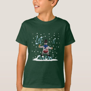 lustig glücklicher Schneemann T-Shirt