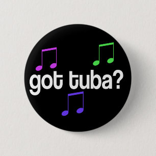 Lustig got Tuba-Musik-Knopf Button
