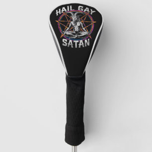 Lustig Grüß Gay Satan LGBT Goth Gay Pride Baphomet Golf Headcover