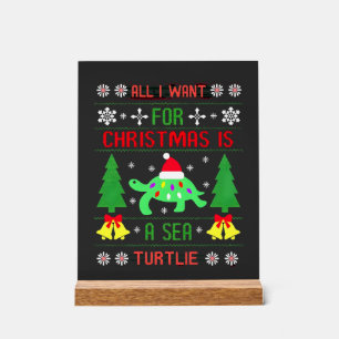 Lustig Hässlich Alles, was ich zu Weihnachten will Acrylschild