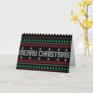 Lustig Hässlich Frohe Weihnachten Muster Karte