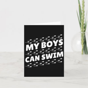 Lustig Herren Meine Jungs Können Schwimmen Karte