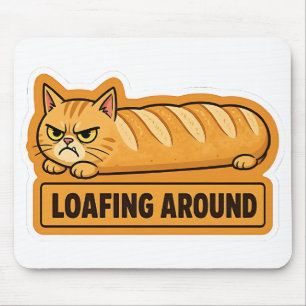 Lustig herumlungernde Katzenbrot-Mauspad Mousepad