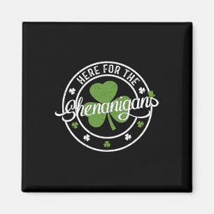 Lustig hier für den Schabernack Lustige Kleeblätte Magnet