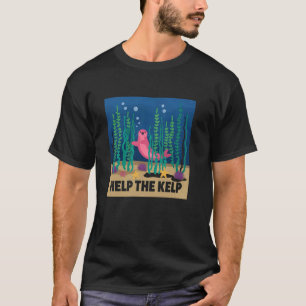 Lustig HILF DEM KELP Meer Taucher Meer Team Wissen T-Shirt