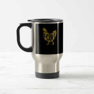 Lustig Huhn F-Caw-F Henne Geflügel Hahn Stall Reisebecher