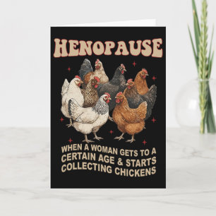 Lustig Huhn Henopause Menopause Geflügelliebhaber Karte