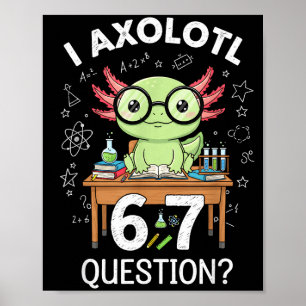 Lustig Ich Axolotl 67 Fragen Wissenschaft Axolotl Poster