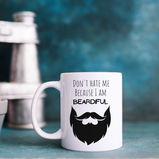 Lustig ich bin Bärtig Kaffeetasse (Von Creator hochgeladen)