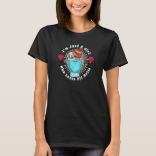 Lustig Ich Bin Ein Mädchen Das Pit Bulls Liebt Wel T-Shirt
