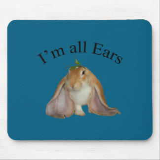 Lustig, ich bin ganz Ohr, Hase, Witz-Hase Mousepad