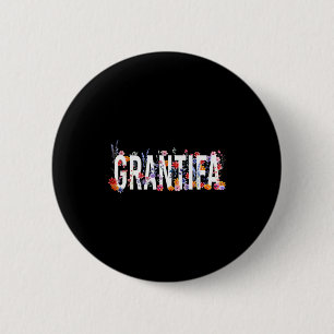 Lustig Ich Bin Grantifa Vintage Floral Frauen  Button