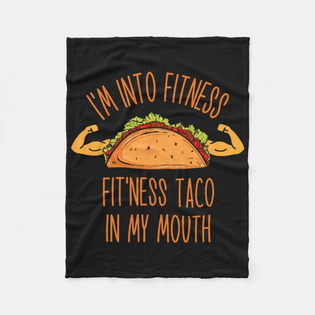 Lustig ich bin in Fitness  Fleecedecke (Vorderseite)