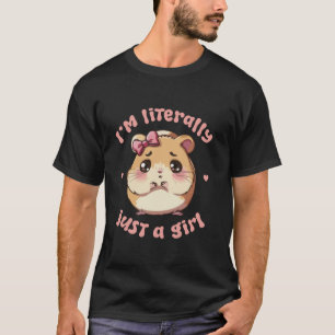 lustig ich bin nur ein Mädchen traurige Hamster Me T-Shirt